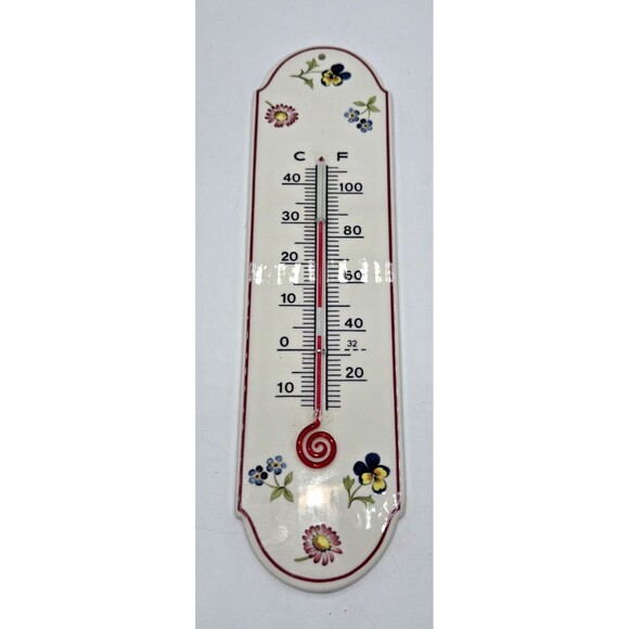 VILLEROY & BOCH "Petite Fleur" VITRO Ceramic Thermometer 9 3/4” Luxembourg - Picture 6 of 12
